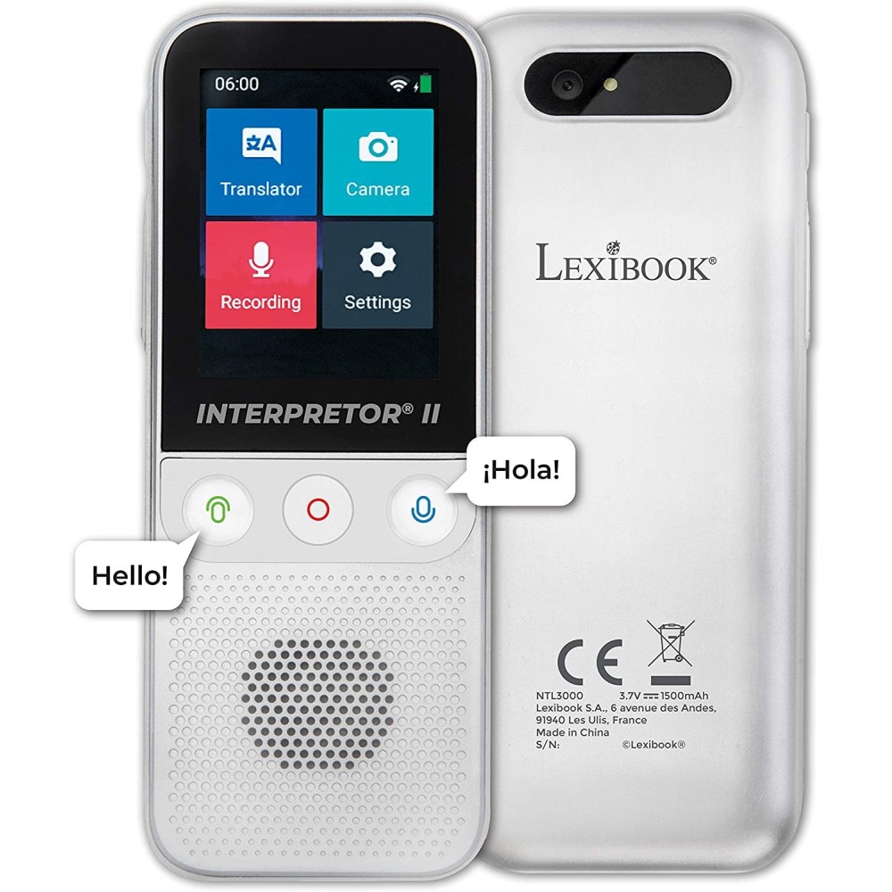 Diktafon s překladačem Lexibook Interpretor 2 NTL3000 (137 jazyků)