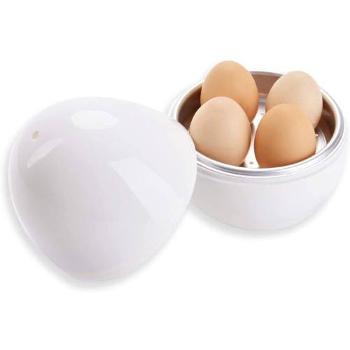 Vařič vajec do mikrovlnné trouby na 4 vejce Ideal Swan, bílá