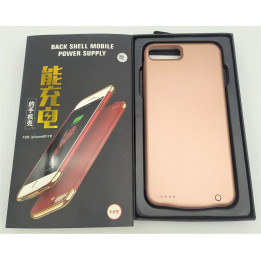 Ochranný kryt s externí baterií pro Apple iPhone 6Plus/7Plus, Rose Gold