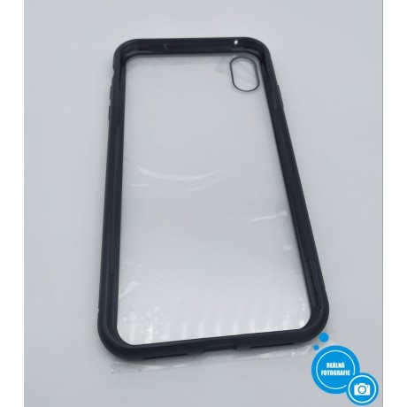 Ochranný kryt pro Apple iPhone XS Max s tvrzeným sklem Fashion Case born to love, černá