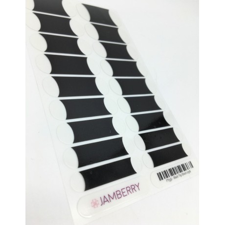 Nehtový wrap Jamberry FT53S - Black Tip Short 0318