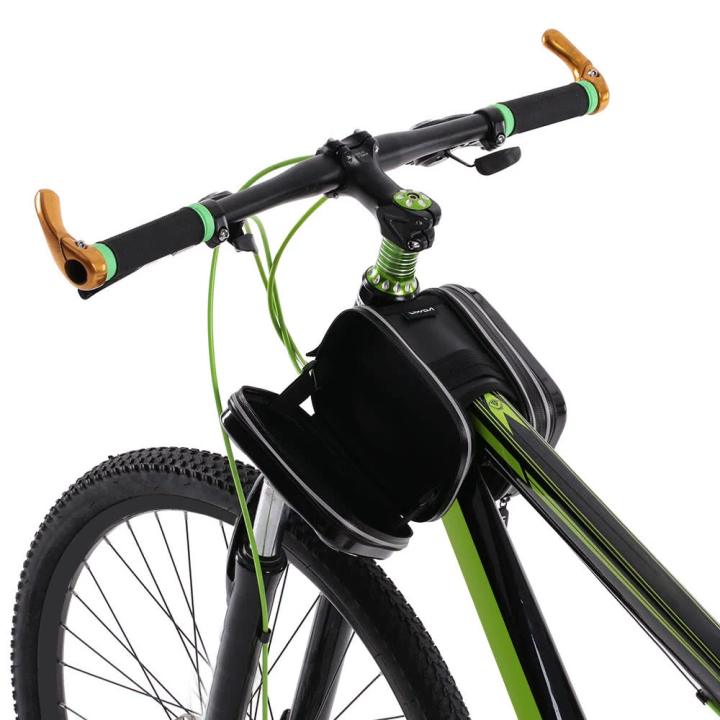 Nepromokavá cyklistická brašna na rám kola Lixada Y2972B, černá