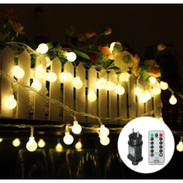Světelný řetěz s dálkovým ovládáním Tomshine LT021EU,100 LED, 13 m - teplá bílá