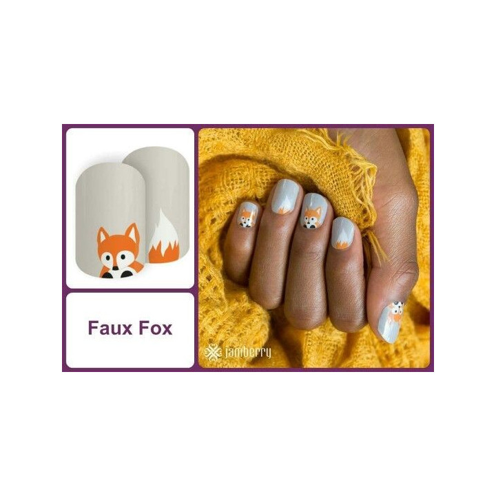 Nehtový wrap Jamberry 8D26 - Faux Fox 0916,10ks