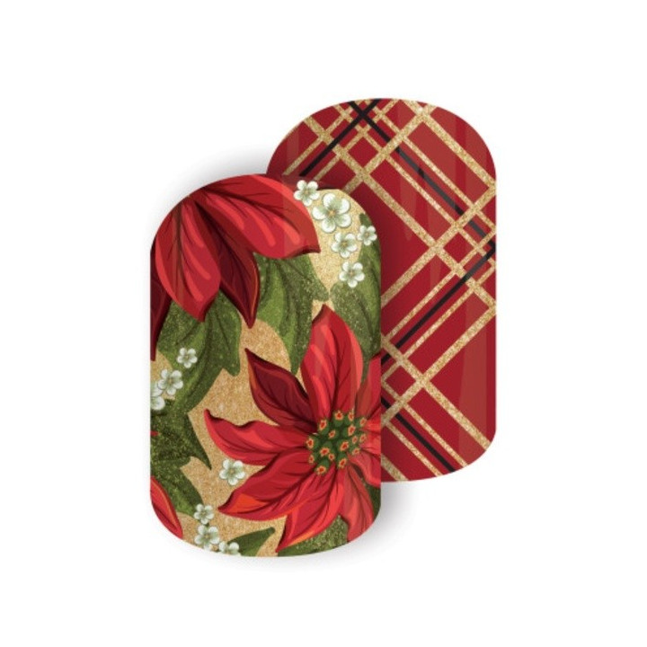 Nehtový wrap Jamberry 9K83 - Tinsel Poinsettia 0916, 10ks