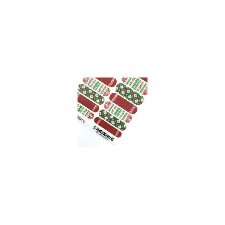 Nehtový wrap Jamberry 3J48 - Christmas Socks 0916