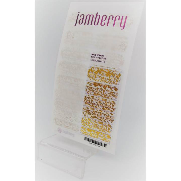 Nehtový wrap Jamberry 1K48 - Gold Floral
