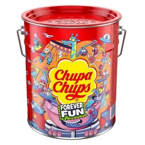 Lízátka v plechovce Chupa Chups Rorever Fun, 150x12g