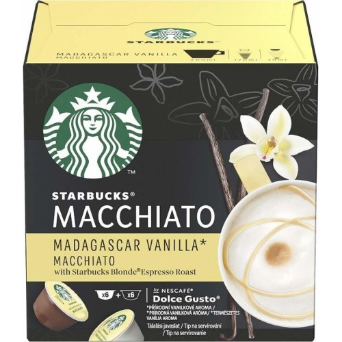Kávové kapsle Starbucks Macchiato madagascar vanilla, 6+6 kapslí
