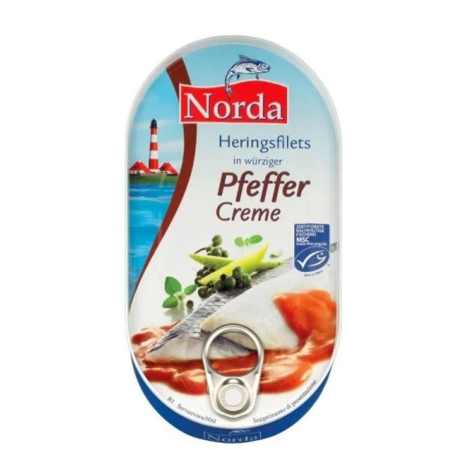 Sleďové filety v pikantní omáčce Norda, 200g