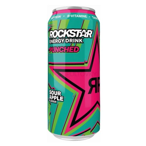 Energetický nápoj RockStar, kyselé jablko, 500ml