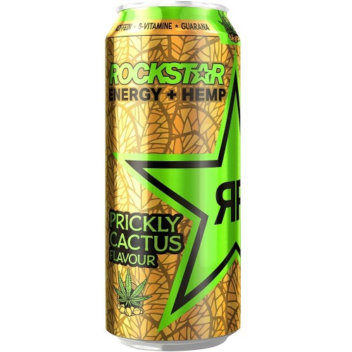 Energetický nápoj Rockstar kaktus s extraktem z konopí, 500ml