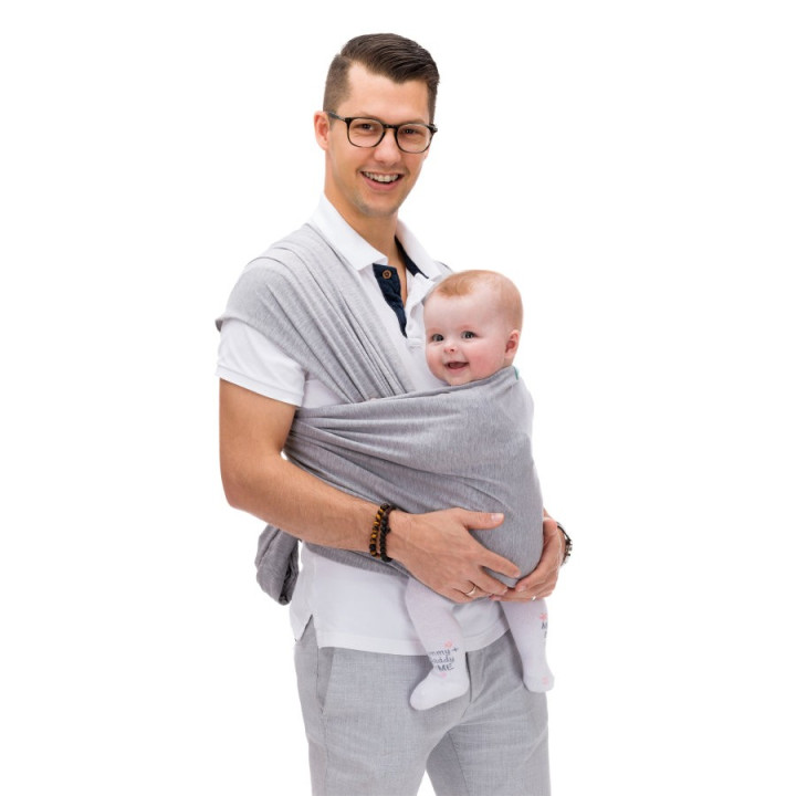 Šátek na nošení kojenců, 5 m, šedá