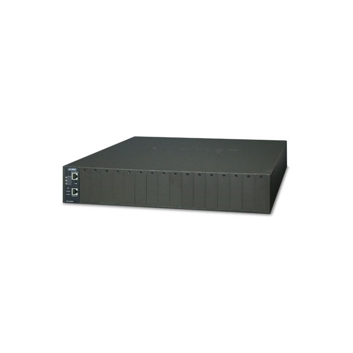 Konvertor síťové kabeláže Planet MC-1600MR, AC 100-240 V, 16 slotů
