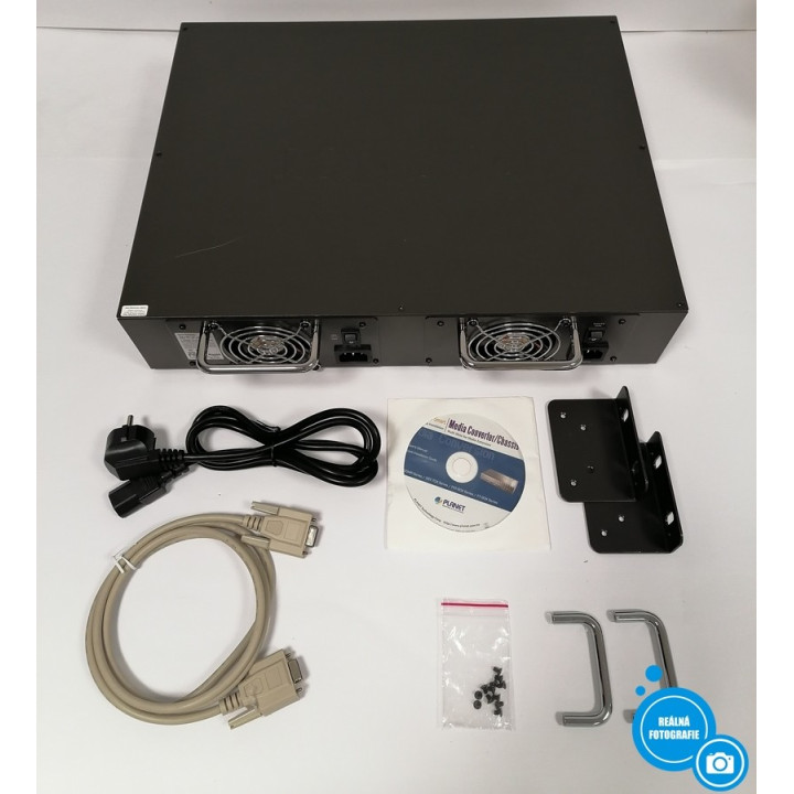 Konvertor síťové kabeláže Planet MC-1610MR Dual AC (100~240V AC), 16 slotů