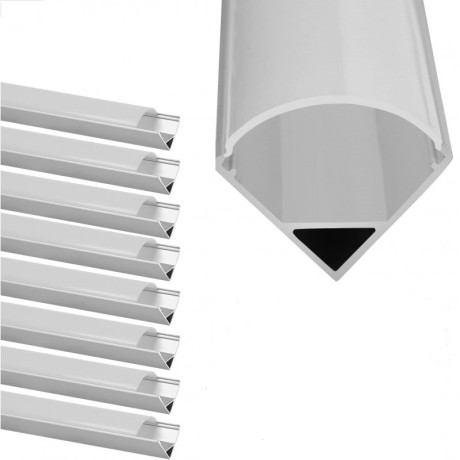 Profil a kryt na LED pásky Sonnewelt, 100 cm, 45°, 10 ks