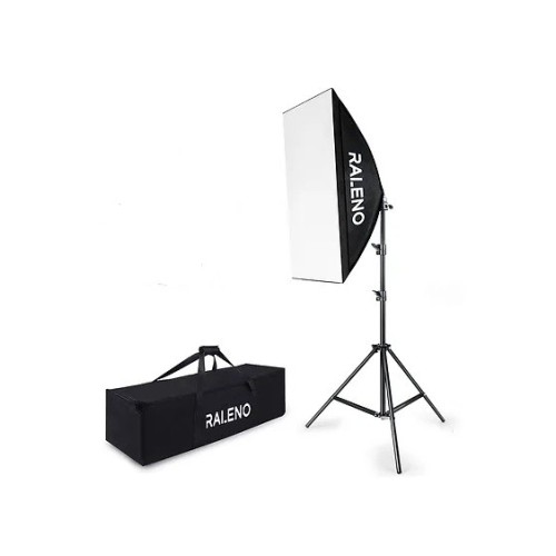 Softbox Raleno se stativem a zářivkou v přenosné tašce, 70 x 50 cm, černá