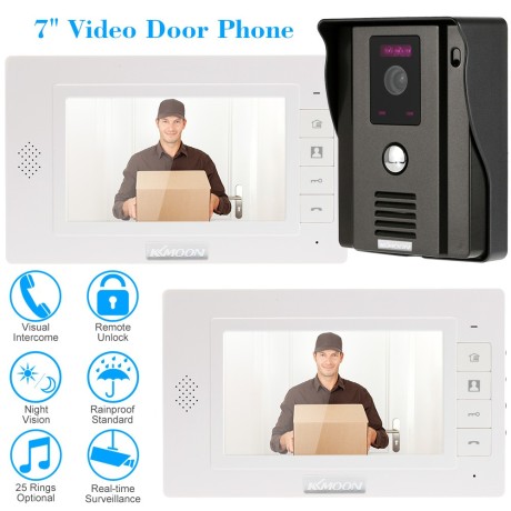 Videotelefon KKmoon TP01H-12, 7" LCD displej , bílá