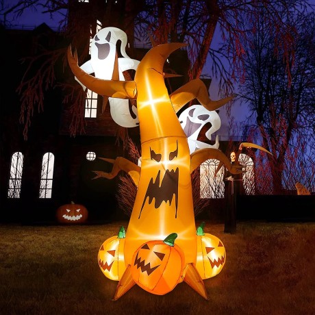 Samonafukovací LED halloweenský strom Kalolary, 240 cm