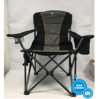 Nadměrná kempingová skládací židle Alpha Camp,do 200kg, šedá