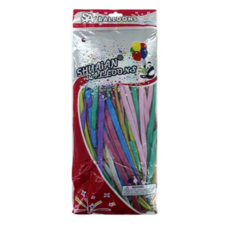 Nafukovací modelovací barevné balónky Shuaian, 100ks