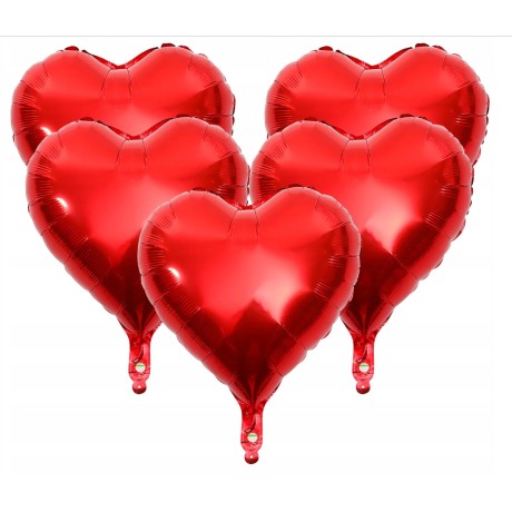 Balónky hliníková fólie červené srdce