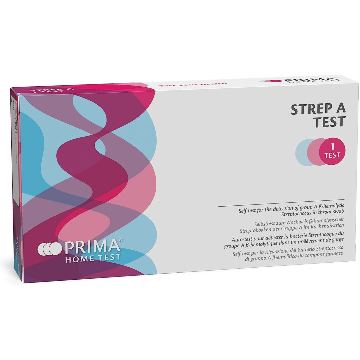Domácí testovací sada na detekci streptokoků skupiny A Prima Lab SA 800017AC