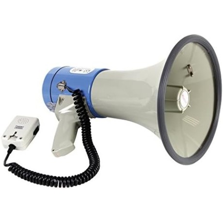 Megafon s mikrofonem Velleman MP25SFM, 25W, modrá