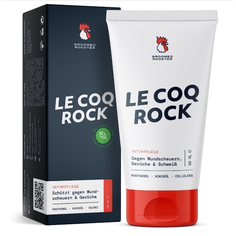 Intimní deodorantový krém proti tření, potu a nepříjemným pachům v intimní oblasti Groomed Rooster Le Coq Rock, 80ml