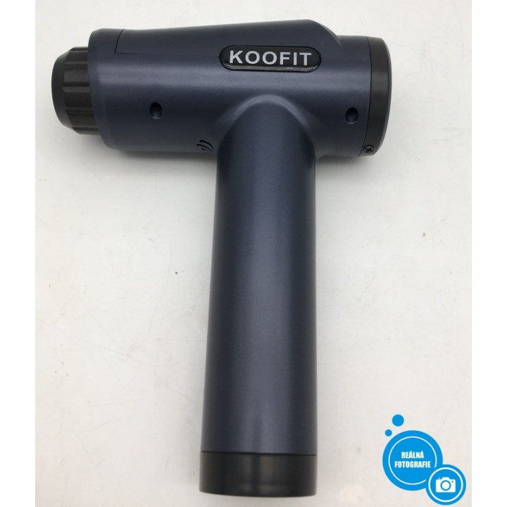 Masážní pistole s LCD displejem Koofit, 30 rychlostí, modrá