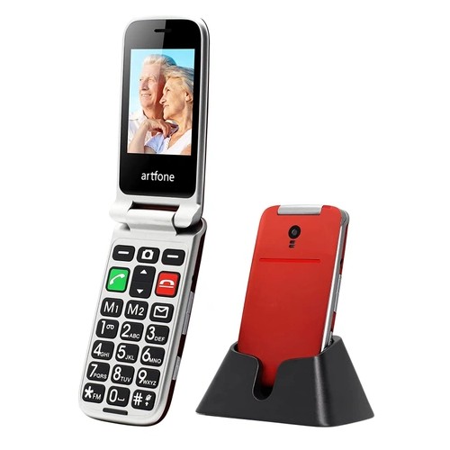 Mobilní telefon pro seniory Artfone CF241A, červená (bez ČJ)