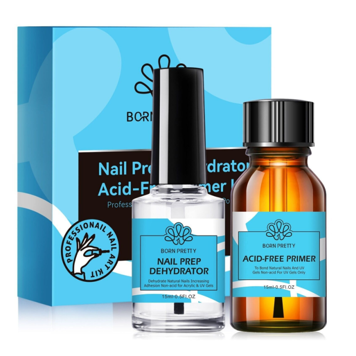 Přípravky k odmaštění a vysušení nehtu Born Pretty, 2x15ml