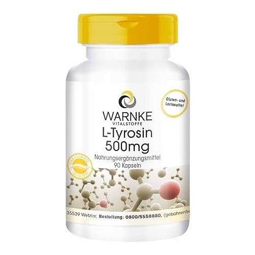 Doplněk stravy Warnke L-Tyrosin 500 mg, 90 kapslí