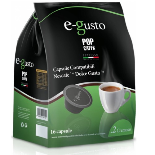 Kávové kapsle Pop Caffé e-Gusto Cremoso, 16 kapslí