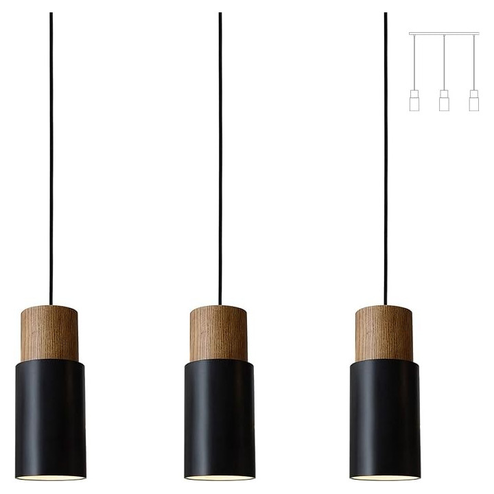 LED závěsné svítidlo Matiere GU10, černohnědá
