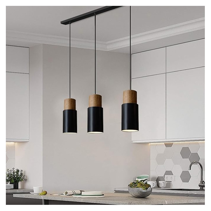 LED závěsné svítidlo Matiere GU10, černohnědá