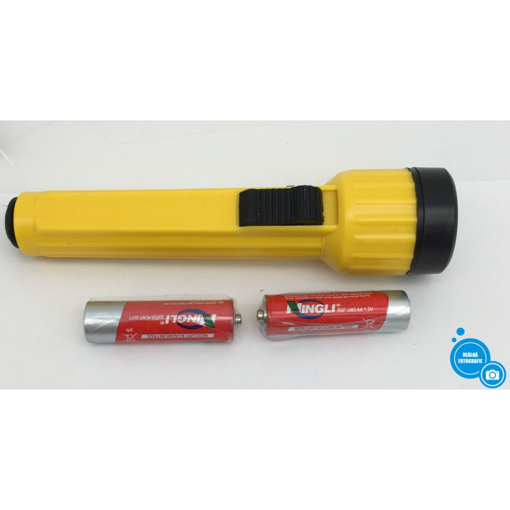 Plastová svítilna PaVexim S-429, 2,4 V, žlutá/ modrá