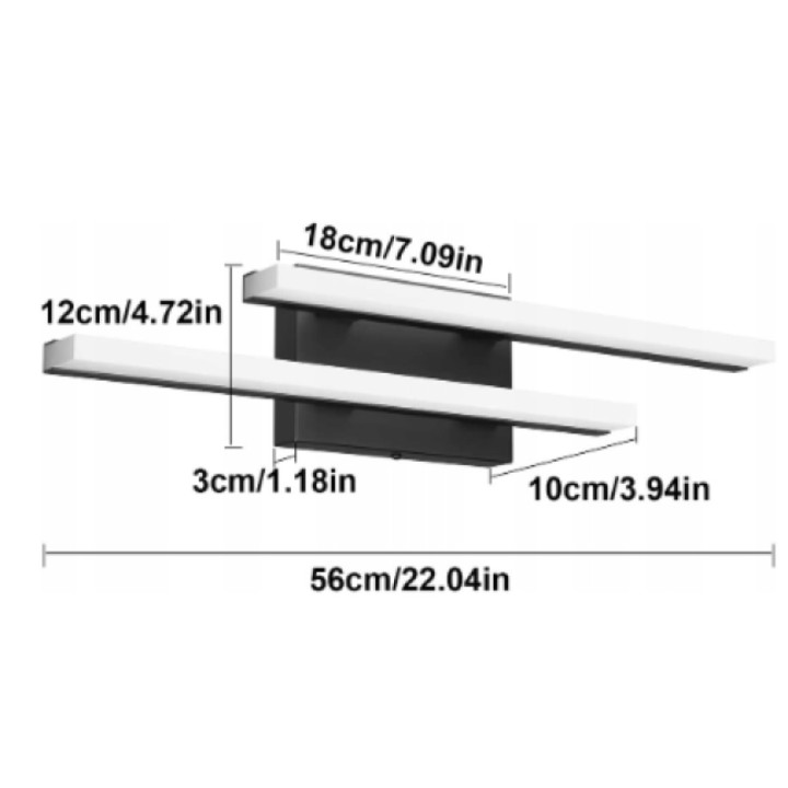 Nástěnné LED světlo Klighten XD236, černá