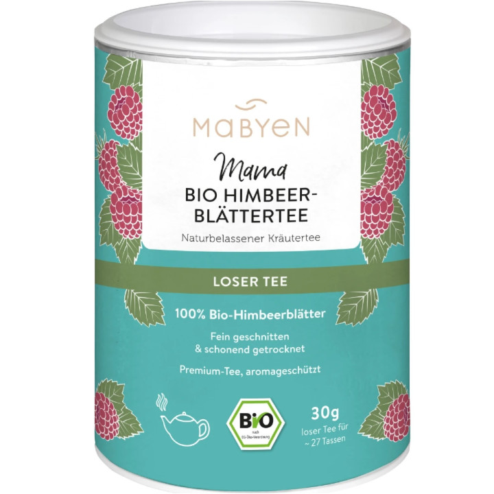 Sypaný bylinný čaj z maliníku Mabyen Mama, 30 g