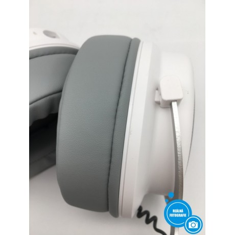 Herní sluchátka s mikrofonem Eksa E900 Pro, bílá