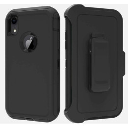 Obal Pro iPhone XR s klipem na opasek Otter Defender Drop+, černá