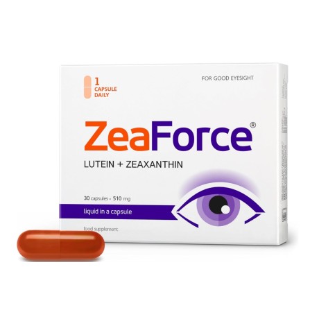 Doplněk stravy pro zdravé oči ZeaForce Lutein + Zeaxanthin, 30 kapslí