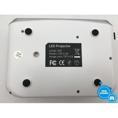 LED Wifi projektor Pankaji VF270, 30 W,1080P, bílá