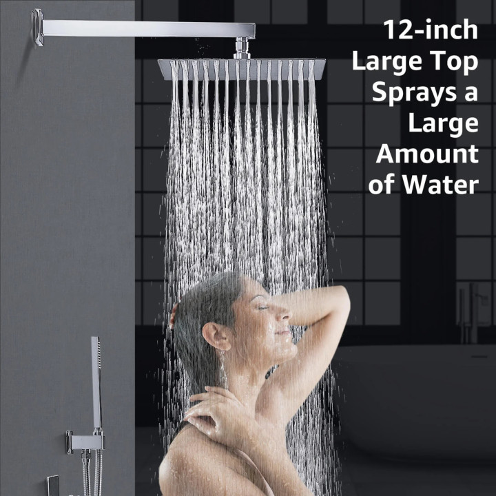 Termostatický systémový set dešťové sprchy Homelody, černá