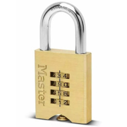 Vísací zámek s číselným kódem Master Lock, 50 mm, mosaz