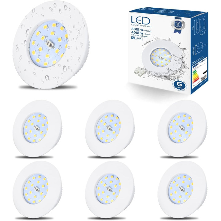 LED bodová světla HiBay, 6 x 5 W