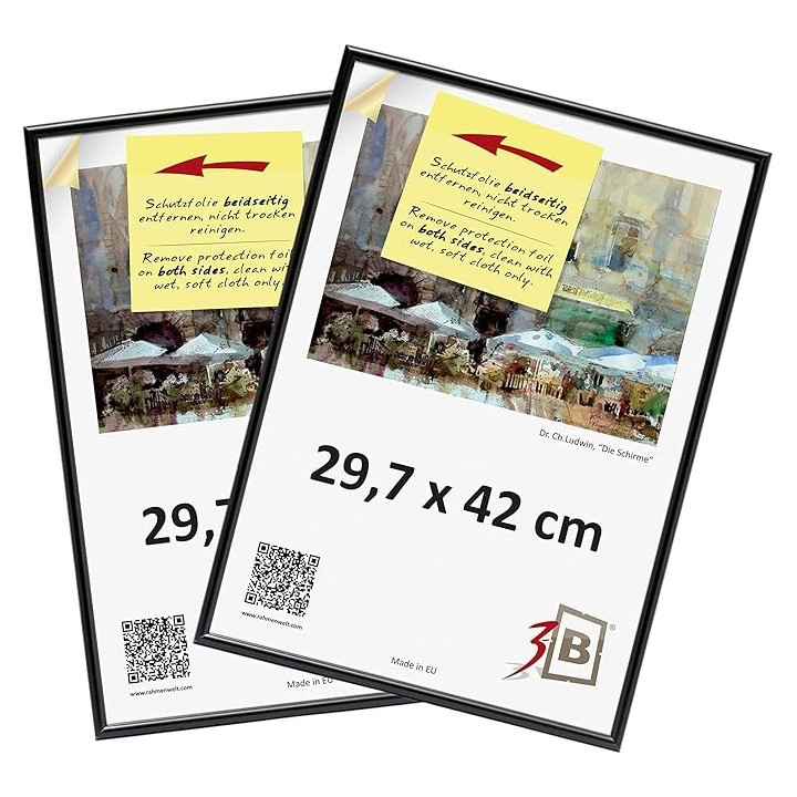 Sada dvou fotorámečků 3-B, 29,7 x 42cm, černá