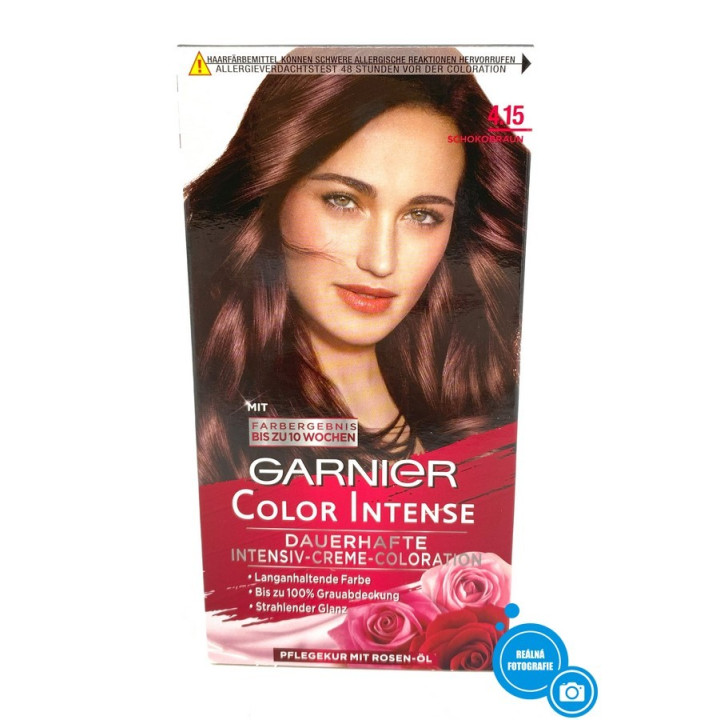 Permanentní barva na vlasy Garnier Color Intense 4.15 (čokoládově hnědá), 140 ml
