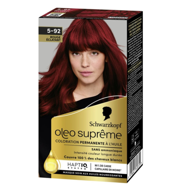 Permanentní barva na vlasy Schwarzkopf Oleo Supreme, odstín 5-92 (jasně červená), 115 ml