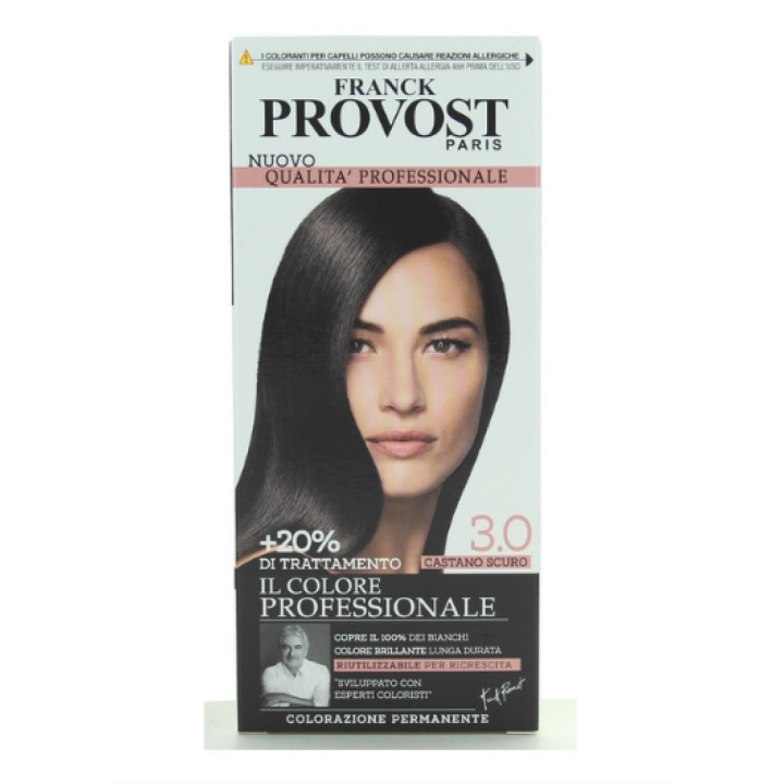 Barva na vlasy Franck Provost The Professional Color 3.0, tmavě hnědá, 112ml